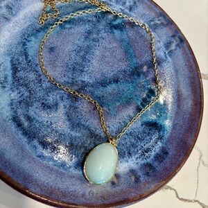 Stella & Dot Gold Necklace with Reversible Pendant